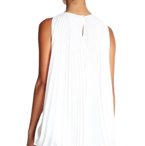 Max Studio Accordian Pleated Top Blouse Small - Picture 4 of 11